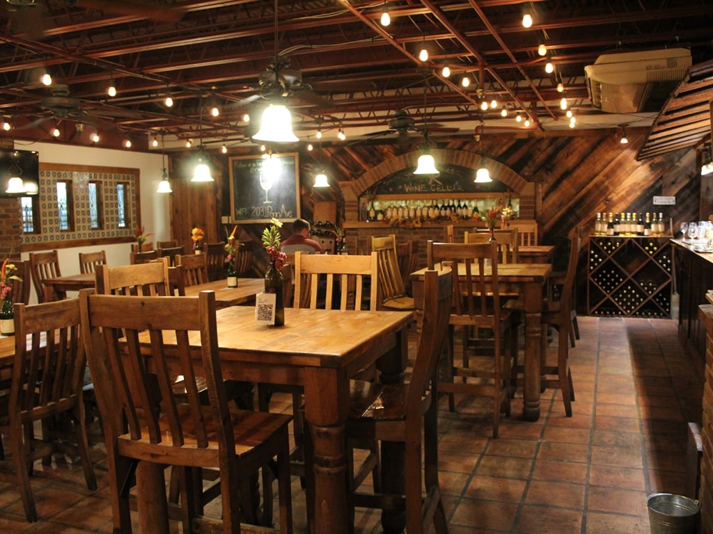 Seating area at R Wine Cellar on Penn Ave in Pittsburgh Pa