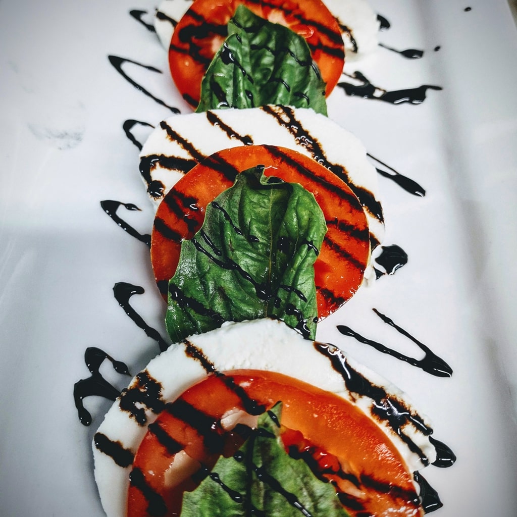 Caprese dish at R Wine Cellar in Pittsburgh