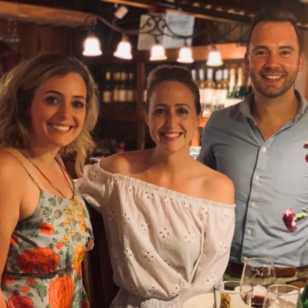 3 happy wine drinkers at R Wine Cellar in Pittsburgh